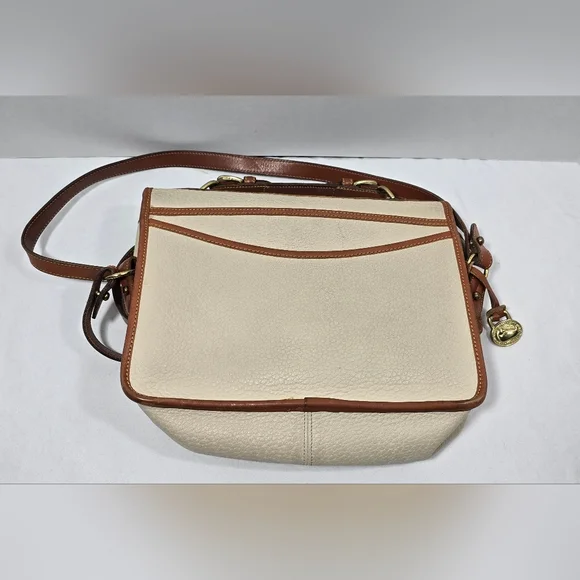 VINTAGE Dooney & Bourke A7-128540 Classic Leather Crossbody Bag Purse Tan Brown - Picture 6 of 16